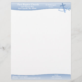 En-tête de lettre de bleu de simplicité
