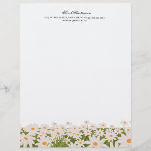 En-tête de lettre de campagne marguerite tradition