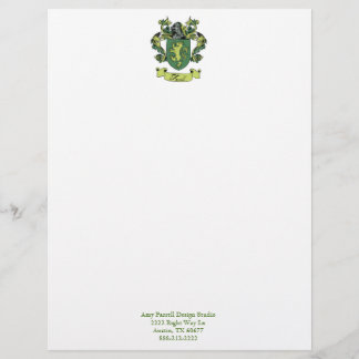 En-tête de lettre de crête de famille de Farrell