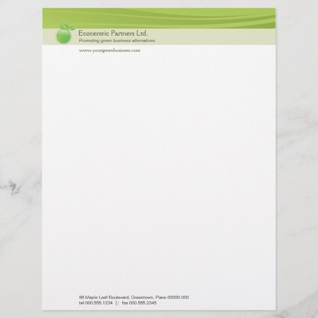 En-tête de lettre de Environmental Company (Devant)