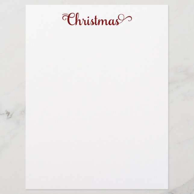 En-tête de lettre de Joyeux Noël (Devant)