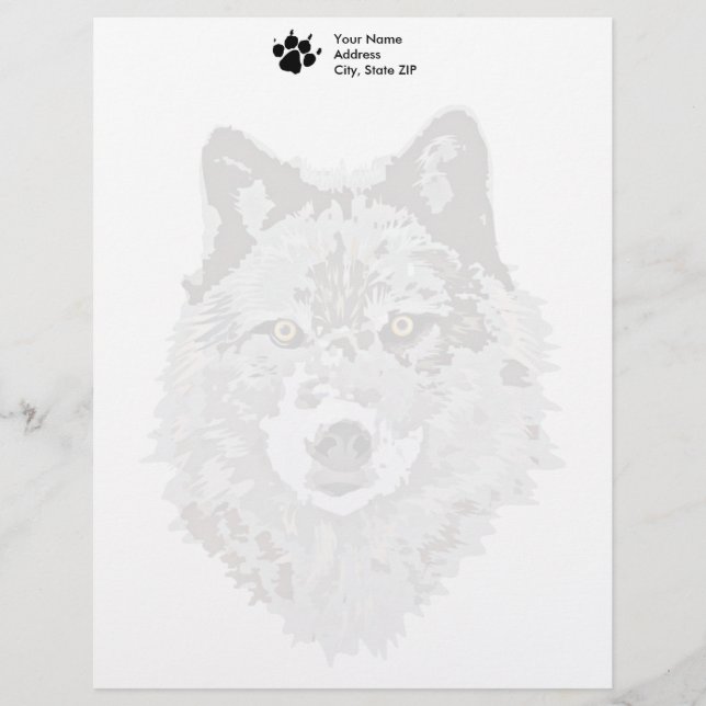 En-tête de lettre de loup gris (Devant)
