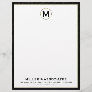 En-tête de lettre de luxe Monogramme personnalisé