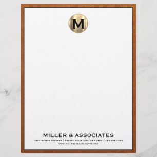 En-tête de lettre de luxe Monogramme personnalisé