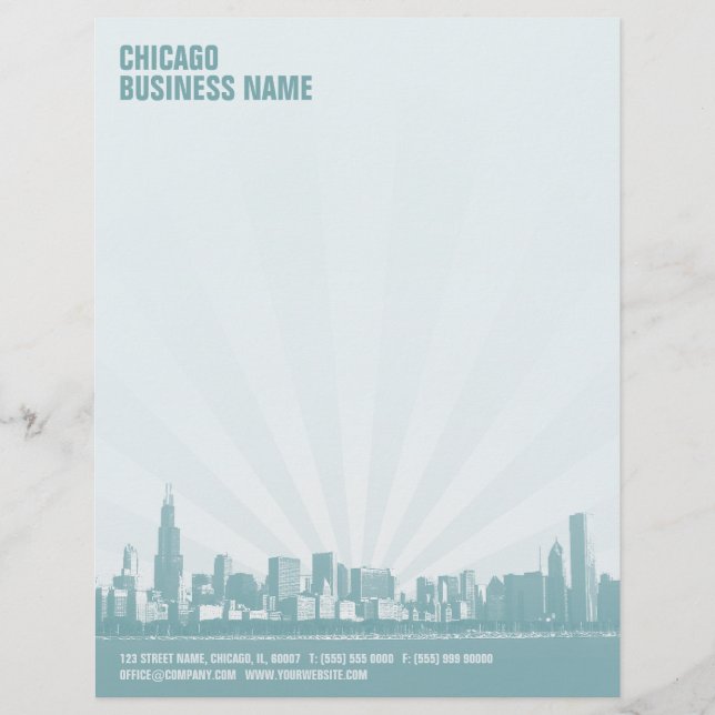 En-tête de lettre d'horizon de Chicago (Devant)