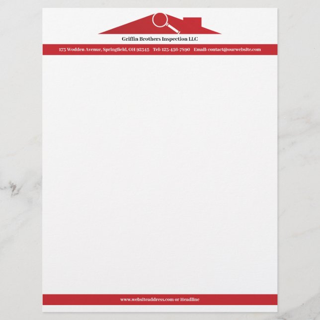 En-tête de lettre d'inspection (Devant)