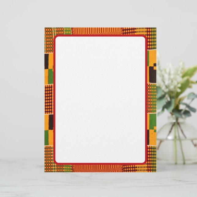 En-tête De Lettre Document frontalier Motif africain (Debout devant)