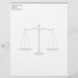 En-tête de lettre du procureur - Échelle de justic
