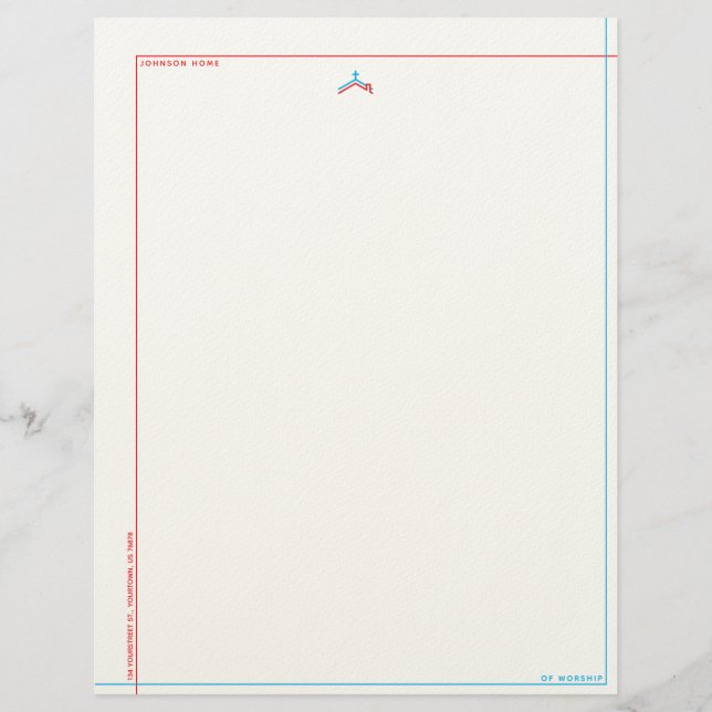 En-tête De Lettre Église familiale (Devant)