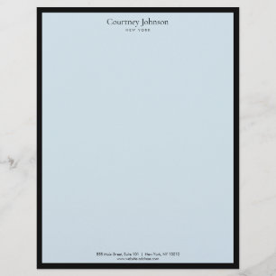 En-tête De Lettre Élégant Minimaliste Luxe Boutique Noir/Bleu