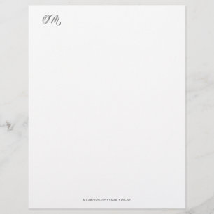 En-tête De Lettre Élégant Papier à lettres initiales