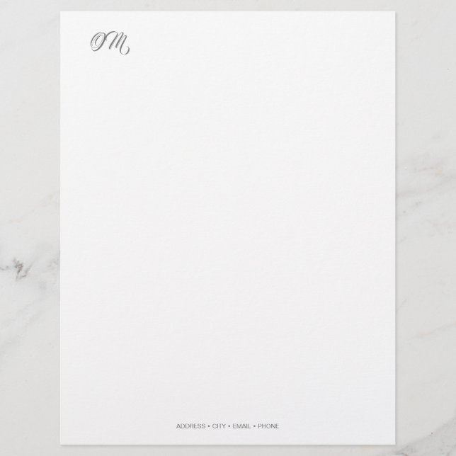 En-tête De Lettre Élégant Papier à lettres initiales (Devant)