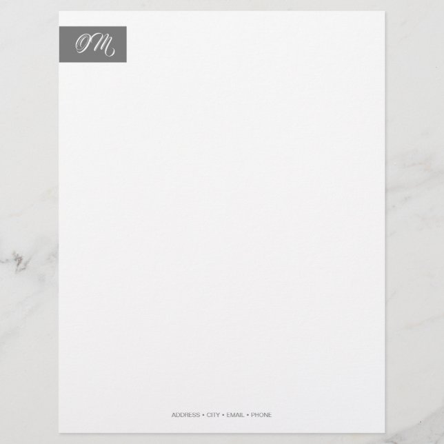 En-tête De Lettre Élégant Papier à lettres initiales (Devant)