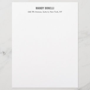 En-tête De Lettre Élégant professionnel minimaliste moderne ajouter