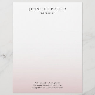 En-tête De Lettre Elégant Rose tendance or blanc Modèle moderne