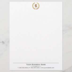 En-tête de lettre élégant simple de monogramme de