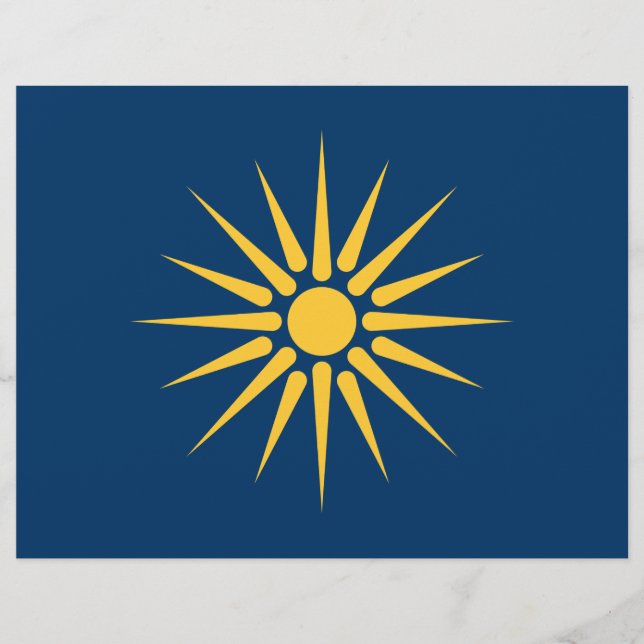 En-tête De Lettre En-tête avec Drapeau de Macédoine, Grèce (Devant)