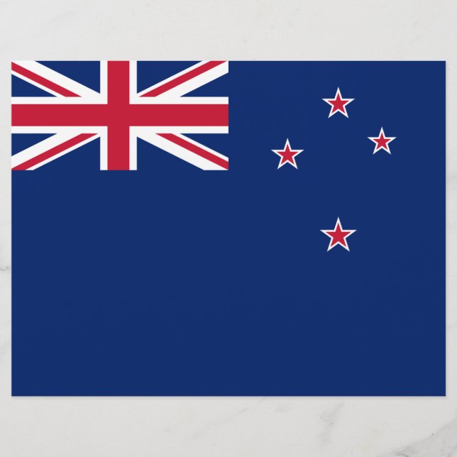 En-tête De Lettre En-tête avec Drapeau de Nouvelle-Zélande (Devant)
