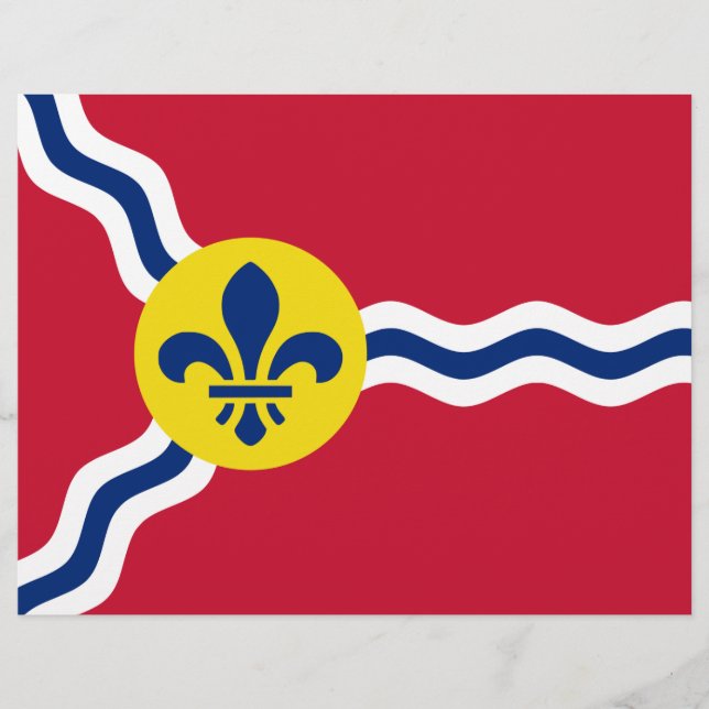 En-tête De Lettre En-tête avec Drapeau de Saint-Louis, Missouri (Devant)