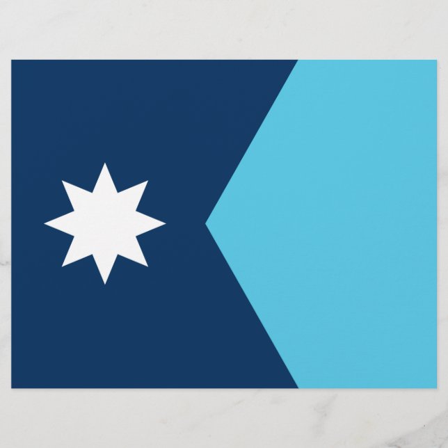 En-tête De Lettre En-tête avec Drapeau du Minnesota, États-Unis (Devant)
