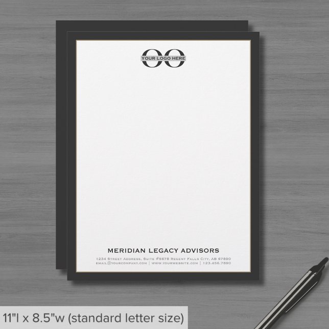 En-tête De Lettre En-tête Business avec logo personnalisé (Créateur téléchargé)