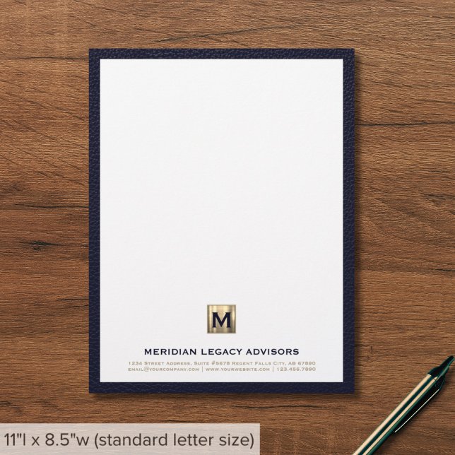 En-tête De Lettre En-tête commercial Monogramme sophistiqué (Créateur téléchargé)