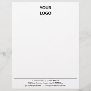 En-tête De Lettre En-tête de la lettre de contact de texte du logo p