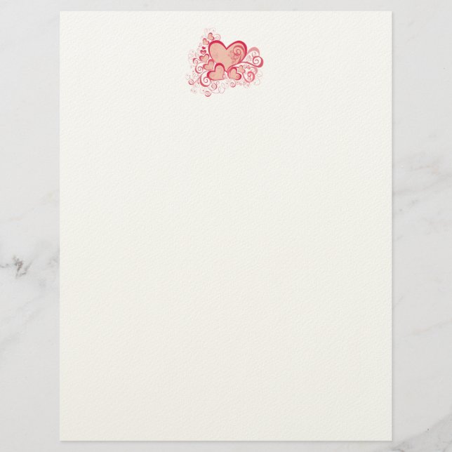 En-tête De Lettre En-tête de la Saint-Valentin (Devant)