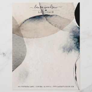 En-tête De Lettre En-tête de l'entraîneur à vie Abstrait Watercolor