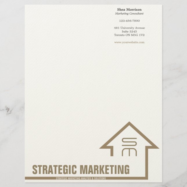 En-tête De Lettre En-tête de marketing stratégique (Devant)