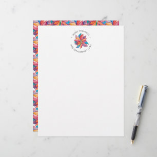 En-tête De Lettre En-tête de Noël unique en aquarelle Poinsettia