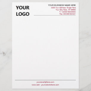 En-tête De Lettre En-tête de votre entreprise avec logo - Couleurs p