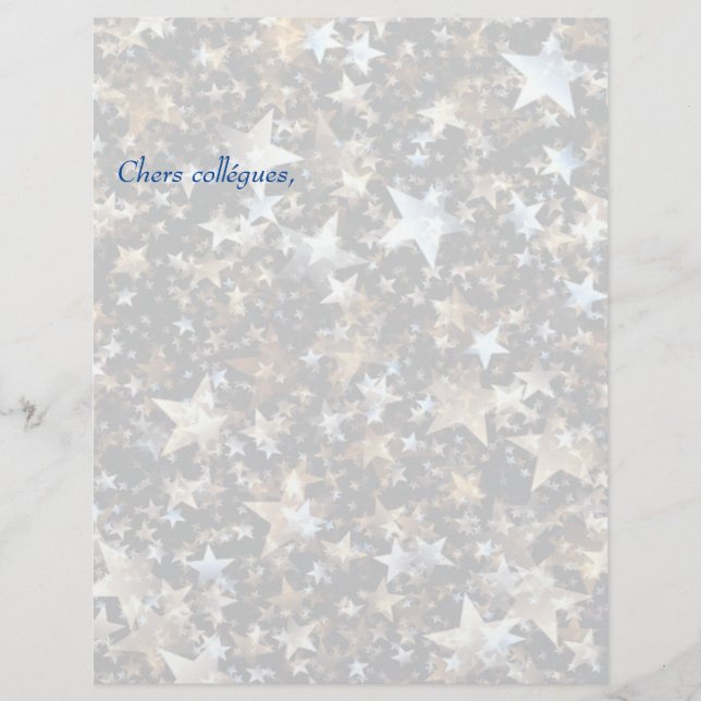 En-tête De Lettre En-tête des lettres étoiles de Noël (Devant)