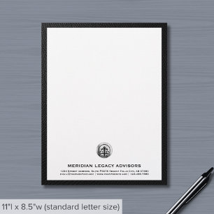 En-tête De Lettre En-tête du logo en argent brossé élégant
