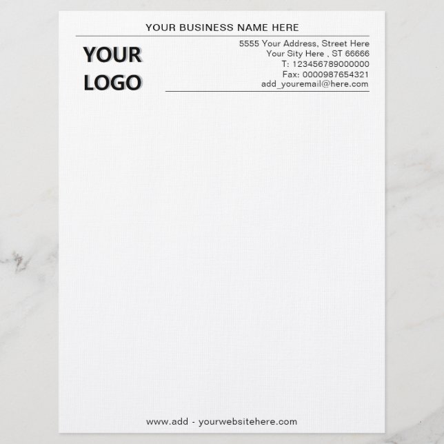 En-tête De Lettre En-tête et logo de bureau professionnel classique  (Devant)