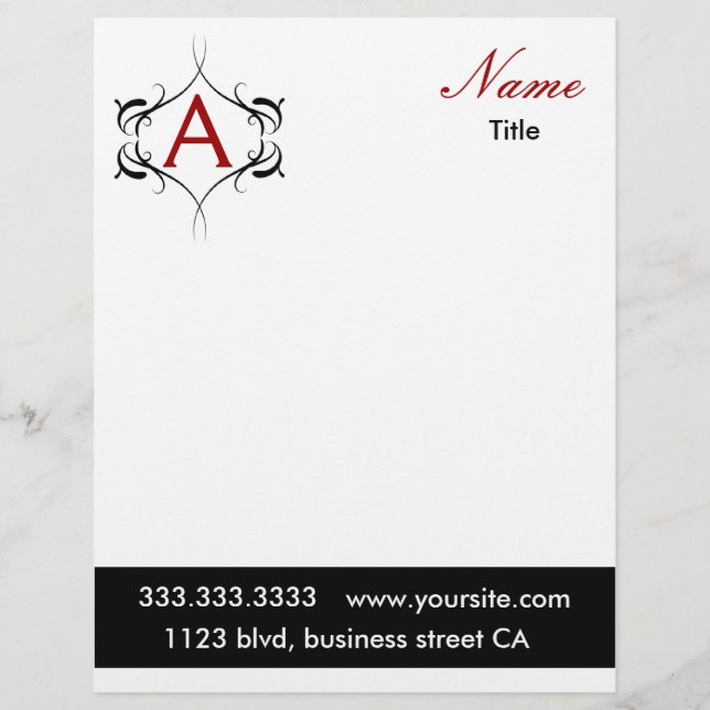 En-tête De Lettre en-tête monogramme (Devant)
