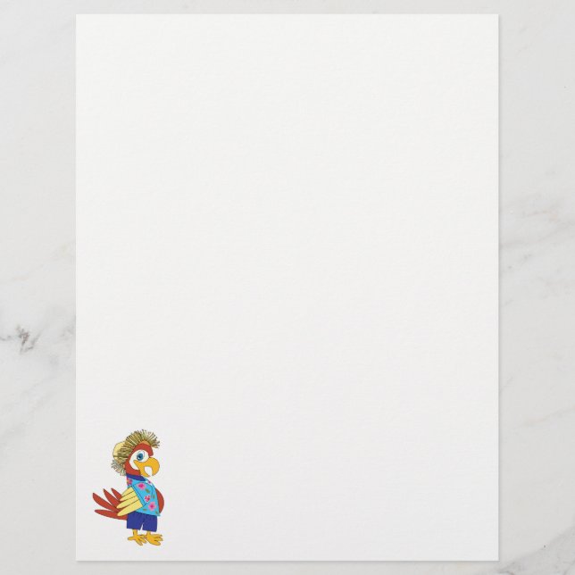 En-tête De Lettre En-tête personnalisé "Island Parrot" (Devant)