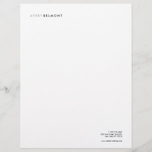 En-tête De Lettre En-tête simple blanc professionnel moderne
