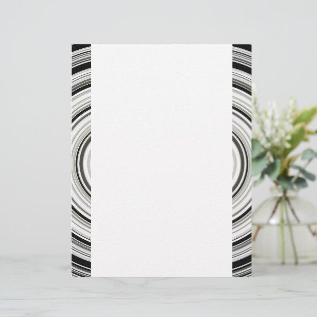 En-tête De Lettre En-Tête Spirale Noire Et Blanc (Debout devant)