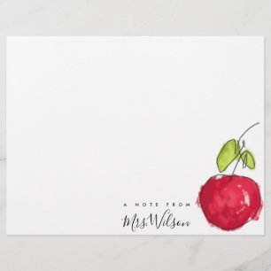EN-TÊTE DE LETTRE ENSEIGNANT DE L'ÉCOLE MODERNE PEINTURE HUILE POMME