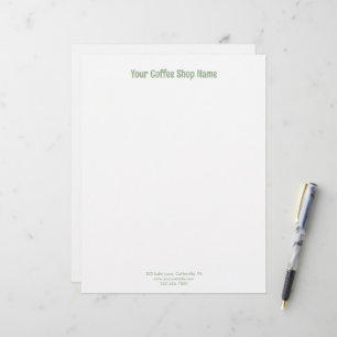 En-tête De Lettre Entreprise Personnalisée Vert Sauge Simple Moderne