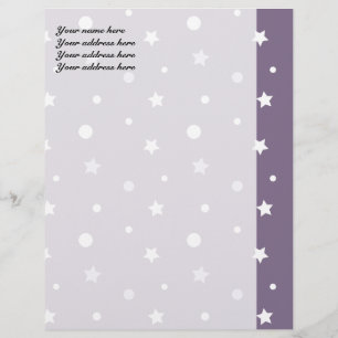 En-tête De Lettre Étoiles Violettes