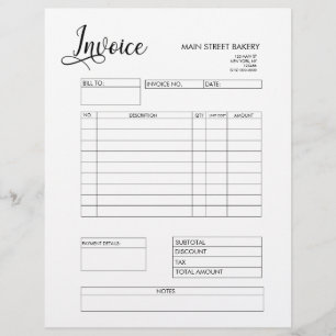 En-tête De Lettre Facture client du logo personnalisé professionnel