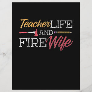 En-tête De Lettre Firefighter   Teacher Life And Fire Wife