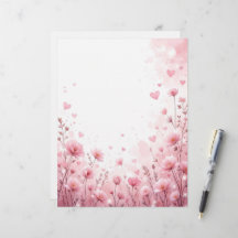 Floral arrière - plan pour une lettre papier, pour