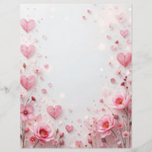 Floral arrière - plan pour une lettre papier, pour