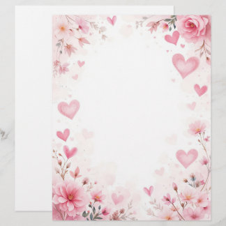 En-tête De Lettre Floral arrière - plan pour une lettre papier, pour