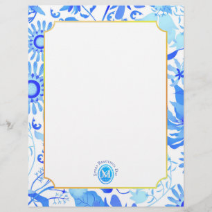 En-tête de lettre florale glamour