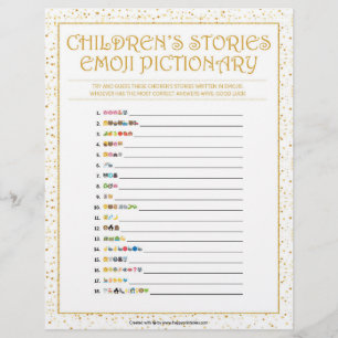 En-tête De Lettre Histoires d'enfants Pictionary [Golden Sparkles]