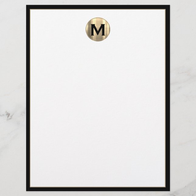 En-tête de lettre initiale Monogramme de luxe pers (Devant)
